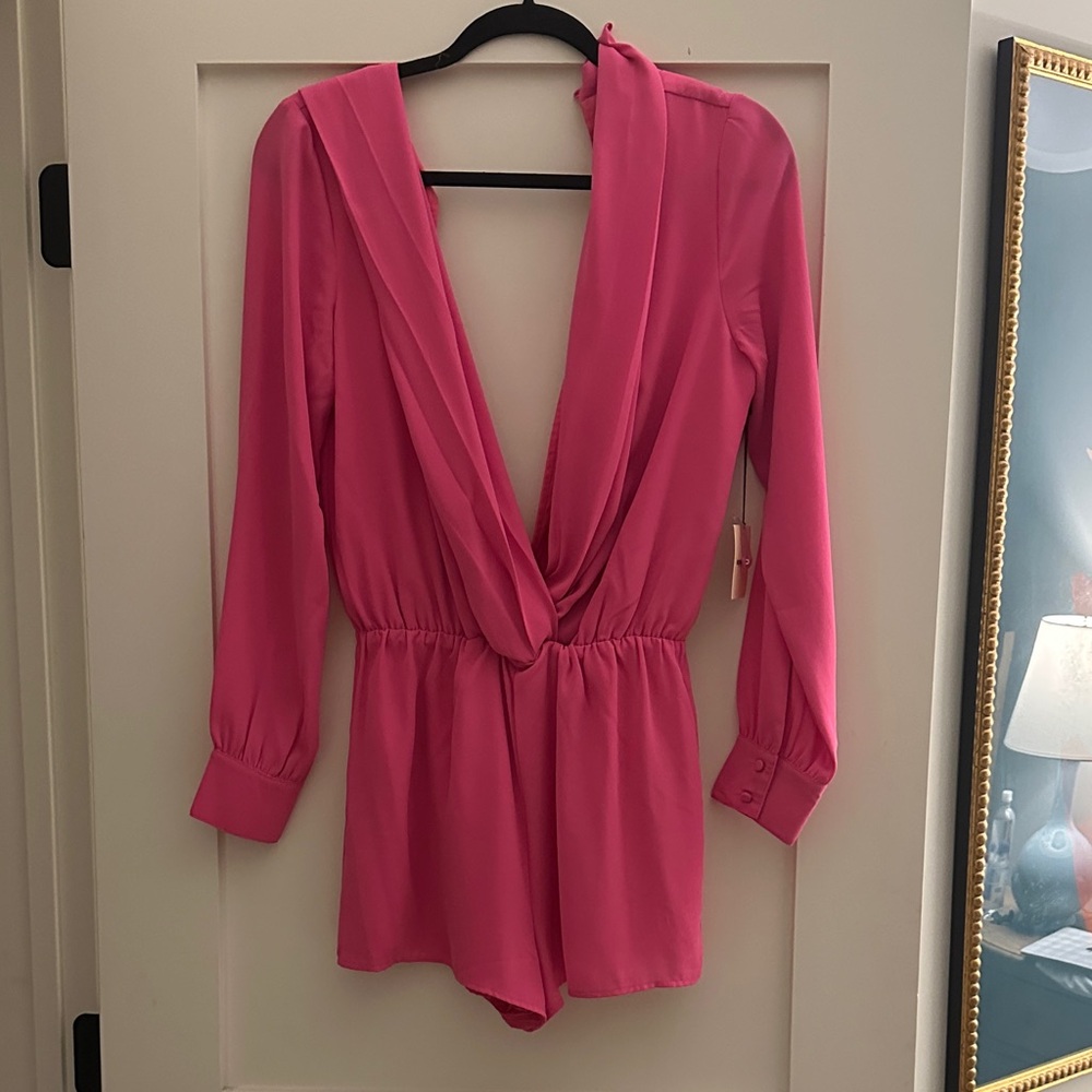 superdown Pink Long Sleeve Romper
